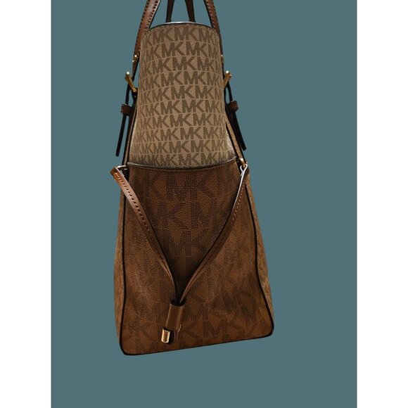 Michael Kors Voyager Color Block Signature Logo Tote Shoulder Bag - Picture 4 of 16